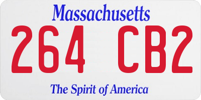 MA license plate 264CB2
