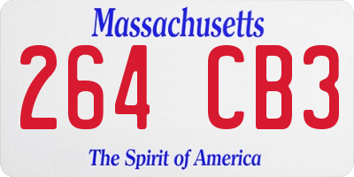 MA license plate 264CB3