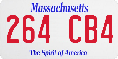 MA license plate 264CB4