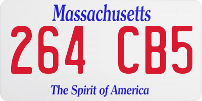 MA license plate 264CB5