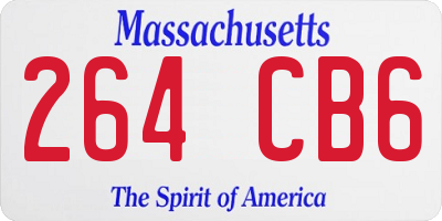 MA license plate 264CB6