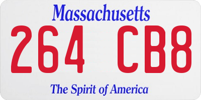 MA license plate 264CB8