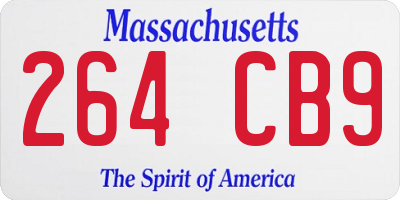 MA license plate 264CB9