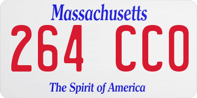MA license plate 264CC0