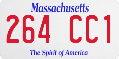 MA license plate 264CC1