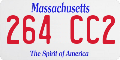 MA license plate 264CC2