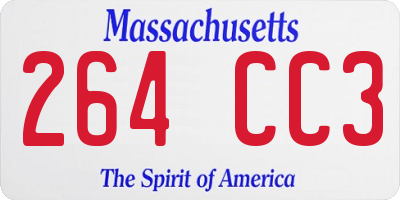 MA license plate 264CC3