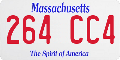 MA license plate 264CC4