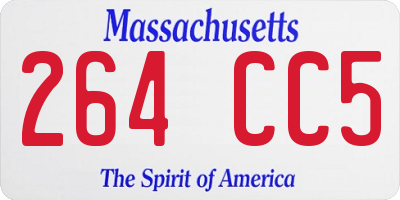 MA license plate 264CC5