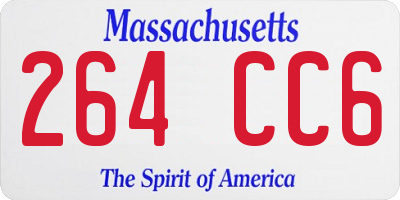 MA license plate 264CC6