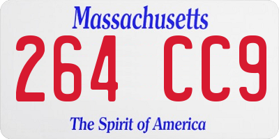 MA license plate 264CC9