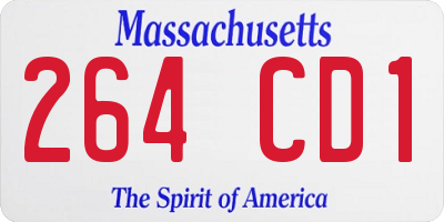 MA license plate 264CD1