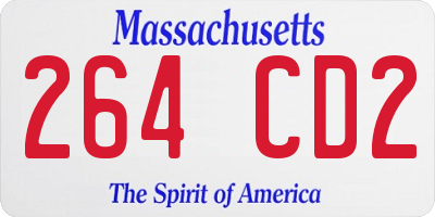 MA license plate 264CD2