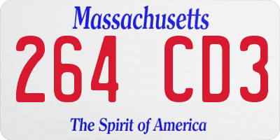 MA license plate 264CD3