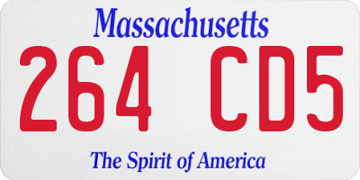 MA license plate 264CD5