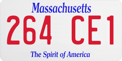 MA license plate 264CE1