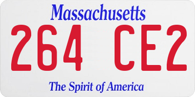 MA license plate 264CE2