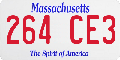 MA license plate 264CE3