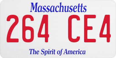MA license plate 264CE4