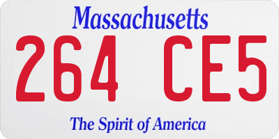 MA license plate 264CE5