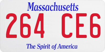 MA license plate 264CE6