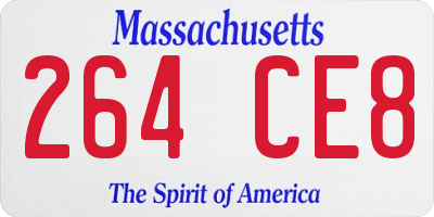 MA license plate 264CE8