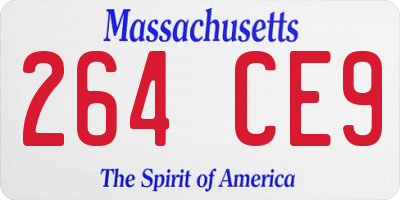 MA license plate 264CE9
