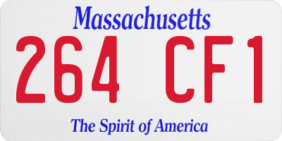 MA license plate 264CF1