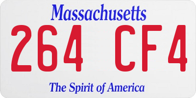 MA license plate 264CF4