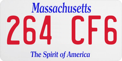 MA license plate 264CF6