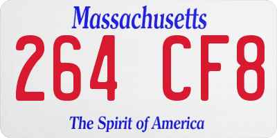 MA license plate 264CF8