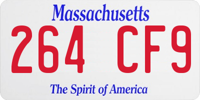 MA license plate 264CF9
