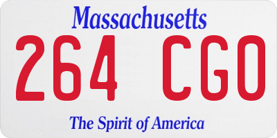 MA license plate 264CG0