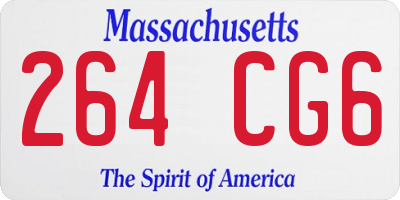 MA license plate 264CG6
