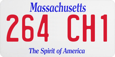 MA license plate 264CH1