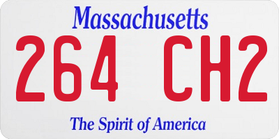 MA license plate 264CH2