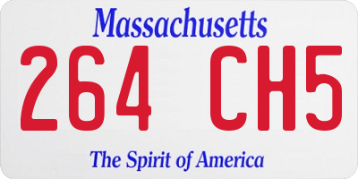 MA license plate 264CH5