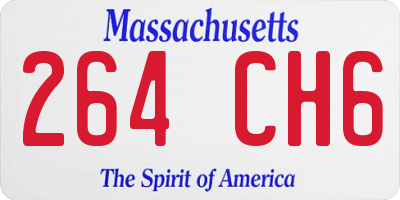 MA license plate 264CH6