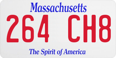 MA license plate 264CH8