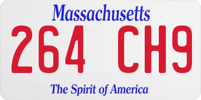 MA license plate 264CH9