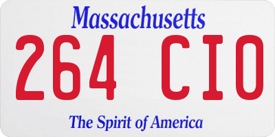 MA license plate 264CI0