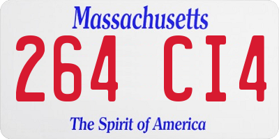 MA license plate 264CI4