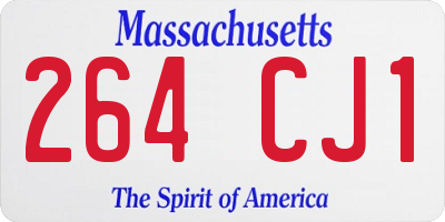 MA license plate 264CJ1