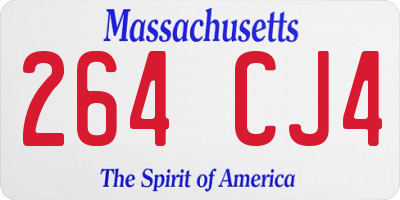 MA license plate 264CJ4