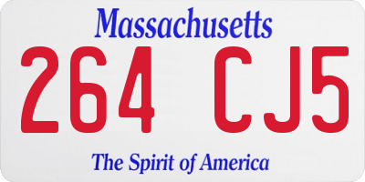 MA license plate 264CJ5