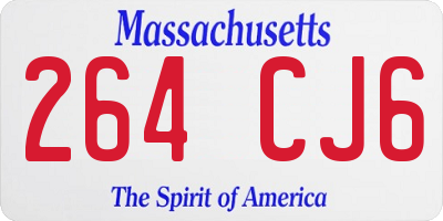 MA license plate 264CJ6