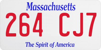 MA license plate 264CJ7