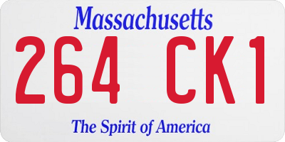 MA license plate 264CK1
