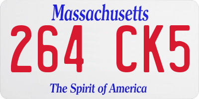 MA license plate 264CK5