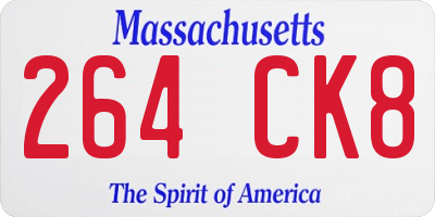 MA license plate 264CK8